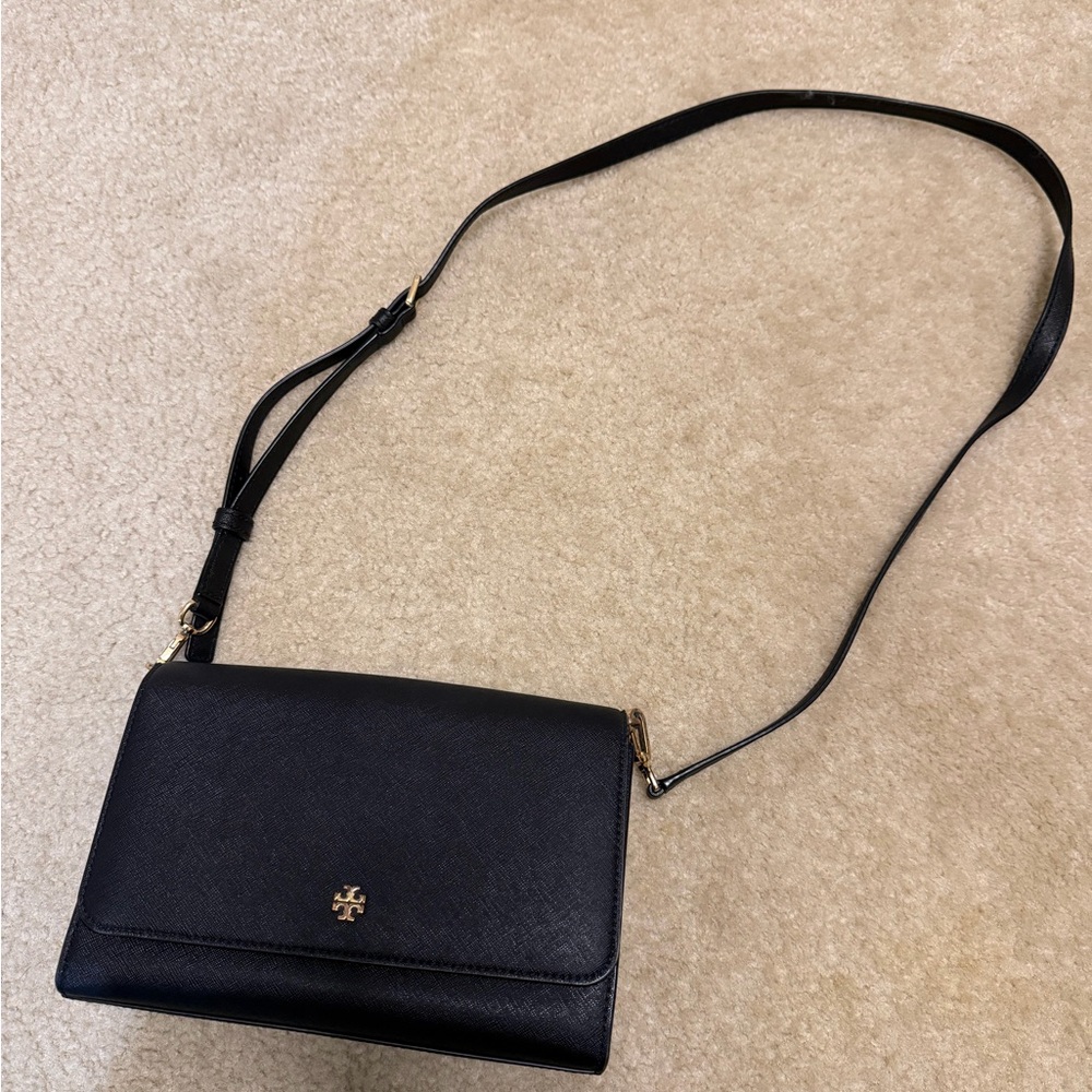 Tory Burch Black Leather Crossbody Bag